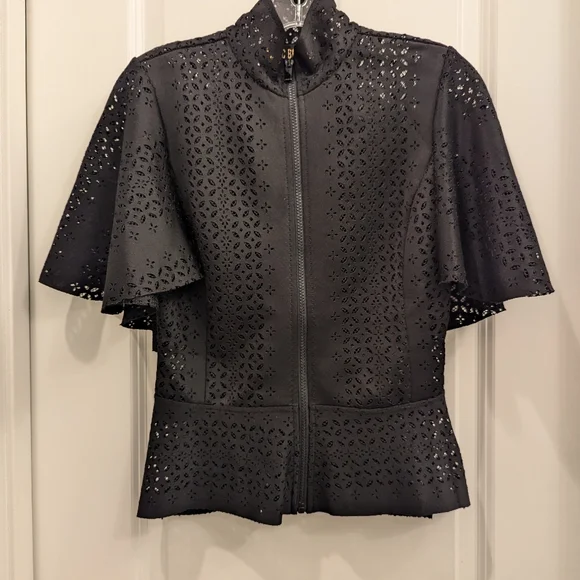 MARC BOUWER zip up flare sleeve top - Picture 10 of 10